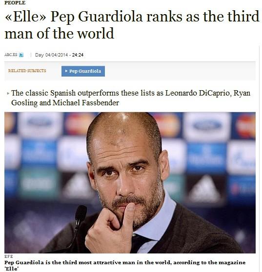 强大气场完爆小贝C罗 瓜帅入围全球男神榜3甲