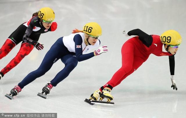短道速滑女子500米半决赛 3中国女将同组出击