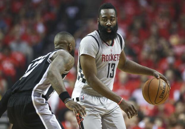 火箭崩盘哈登10分6失误 马刺大胜39分4-2晋级