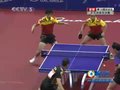 视频：乒球男双决赛 张继科反拍撇斜线5-0