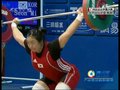 视频：女子举重 韩国选手第二举95公斤失败