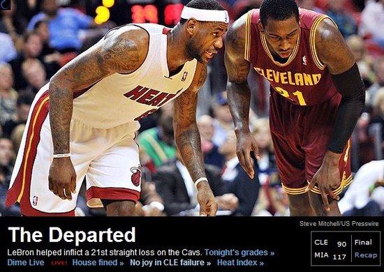 ESPN网站截屏