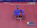 视频：女乒第五局开球 郭跃先得一分