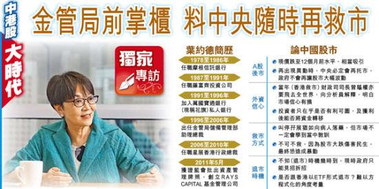 港股金管局前掌柜：中央随时再次出手护市