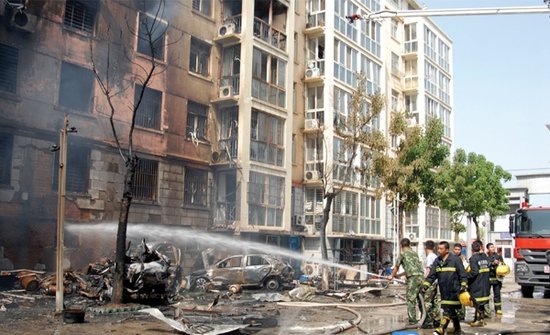 沭阳颖都家园小区发生液化气罐爆炸事故并引发