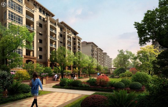 多层电梯花园洋房 南悦豪庭与32万方湿地公园