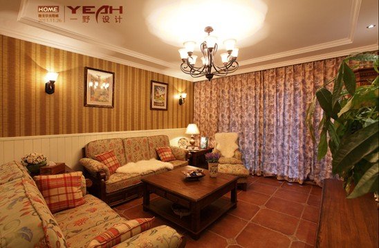 自然色调为主,墙裙