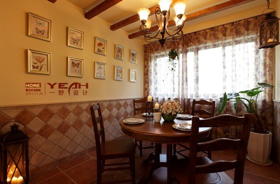 自然色调为主,墙裙