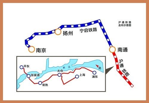 沪通铁路跨江大桥月底开工 苏多县市将设火车