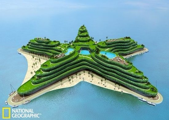 未来浮动城市设计:海上大厦可完全自给自足