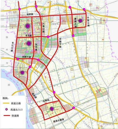 泰州市区快速路网规划_频道-泰州