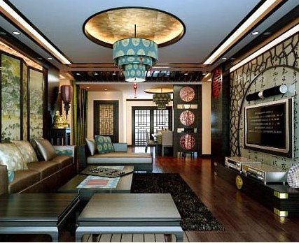餐厅吊顶装修效果图 中式风格打造典雅潮流居