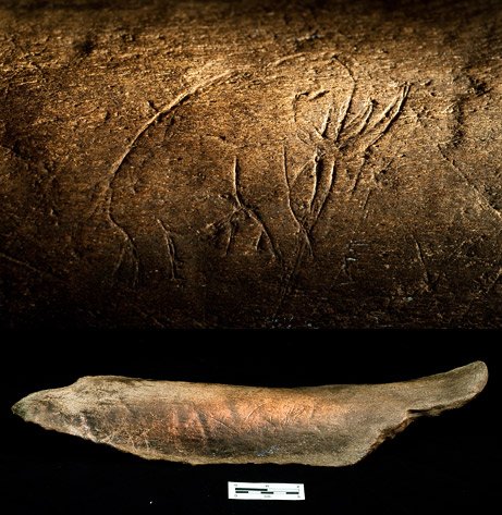 最古老艺术作品:来自冰河时期的骨刻画(图)