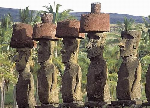 英考古学家揭示复活节岛石像红帽子之谜_历