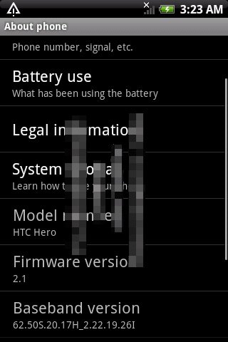HTC Hero软件升级：首款Android 2.1版本手机