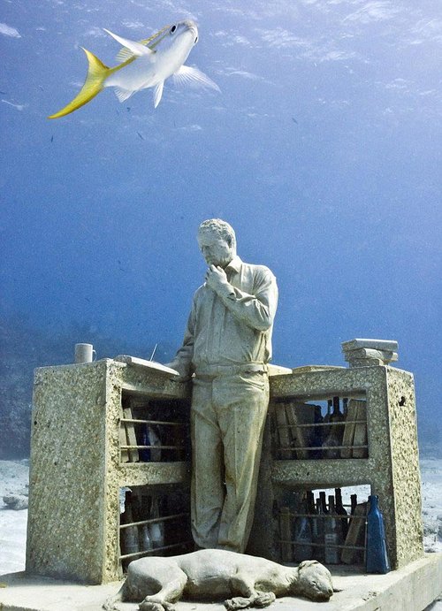 墨西哥建造世界最大水下雕塑博物馆(组图)_玩
