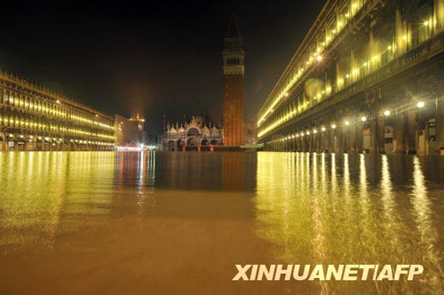 全球变暖威尼斯被淹：洪水袭击“水城”(图)