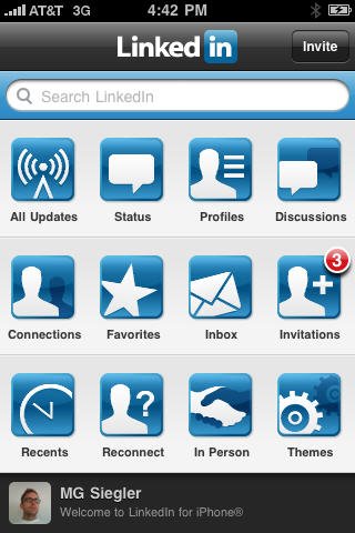 LinkedIn发布新版iPhone应用 仿Facebook(图)