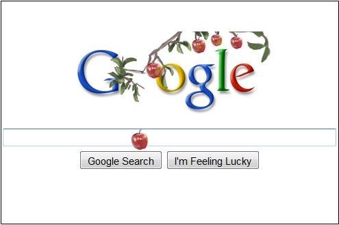 谷歌搜索页面植苹果树 纪念牛顿生日