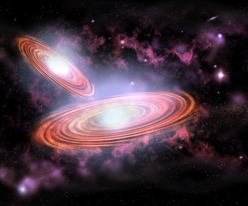科学家发现双黑洞同时进行两次吞噬现象(图)