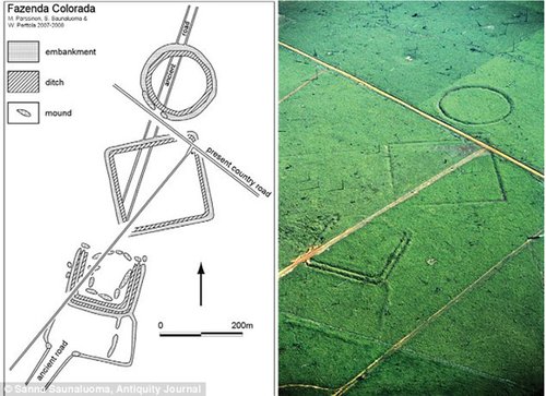 巴西发现古亚马逊文明遗迹 呈几何图形分布