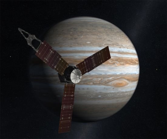 美“朱诺”号木星探测器升空 飞越北极找氧气_科技