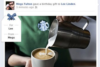 Facebook允许用户送好友真实礼物（腾讯科技配图）
