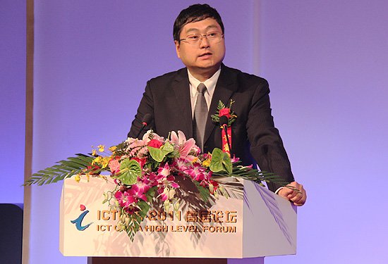 图为中国移动  微博  集团客户部总经理戴忠(腾讯科技摄)