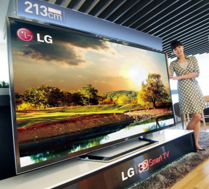 lg携84寸ultra超高清3d电视亮相北京