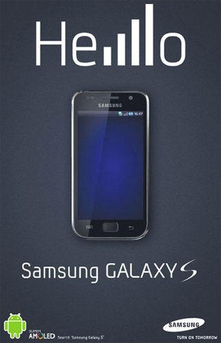 三星Galaxy S手机图片广告暗讽iPhone4天线门