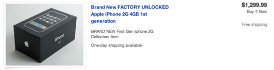 第一代iPhone变身藏品 售价数千美元