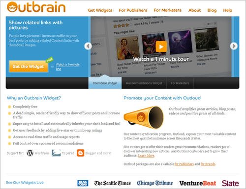 美网络内容推荐引擎Outbrain融资1100万美元