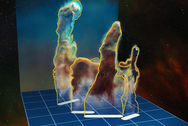 宇宙“创造之柱”3D图像：300万年后消失