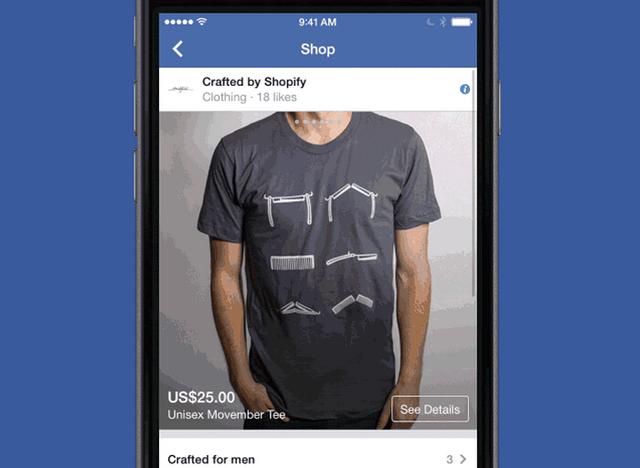 Facebook与电商平台Shopify合作推出购物功能