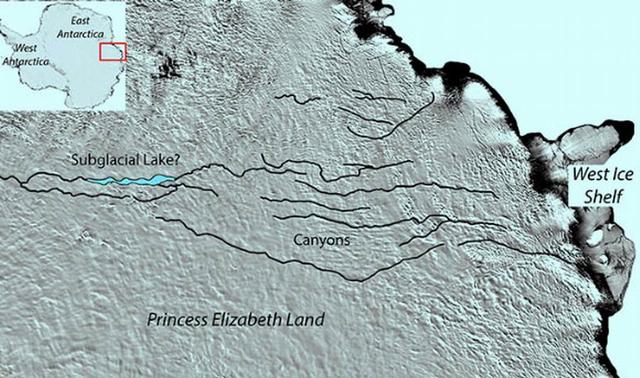 科学家称世界最大峡谷隐藏在南极洲冰原之下
