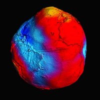 欧空局卫星绘制重力场地球 像个彩色土豆(图)