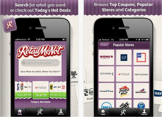 RetailMeNot:虚拟优惠券应用 可连接信用卡