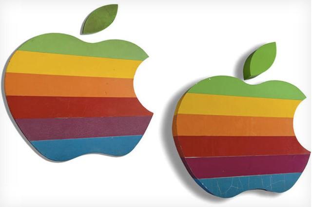 苹果拟拍卖总部彩虹苹果商标牌