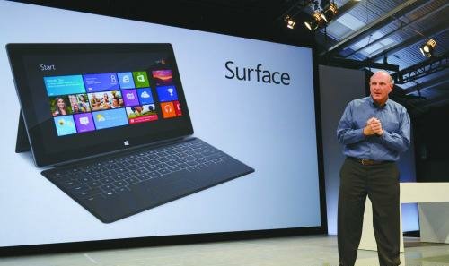 微软近日推出自有平板电脑Surface