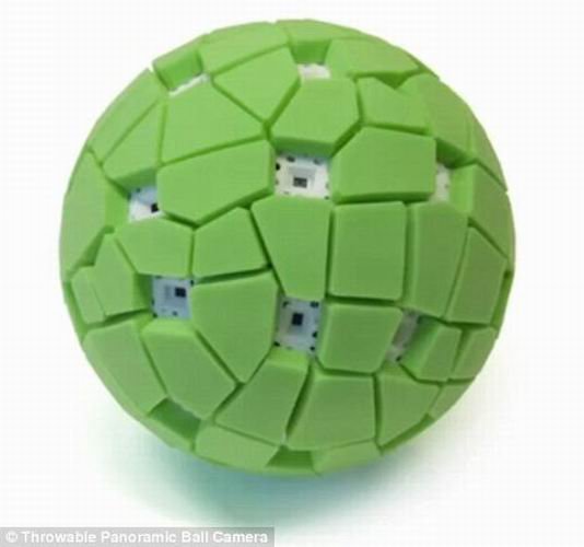 新型球状摄影机抛掷空中能够拍摄全景图像