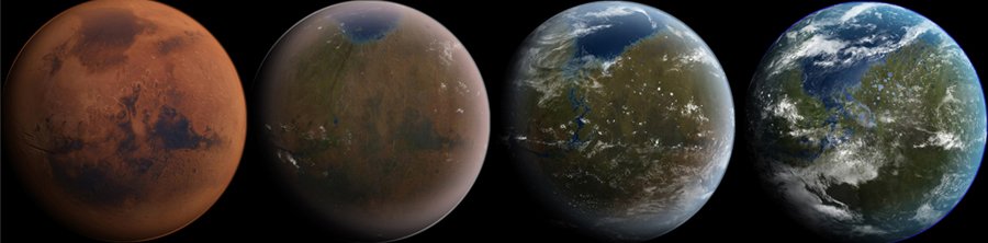 科学家设想的火星"地球化"的四个步骤