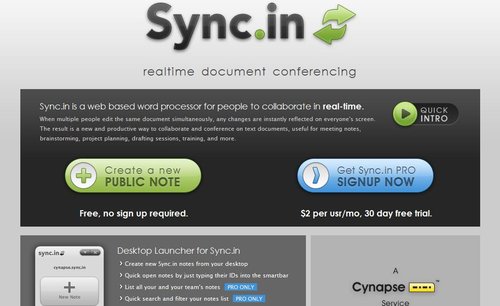 在线实时文档协作服务Sync.in:无需注册_科技_