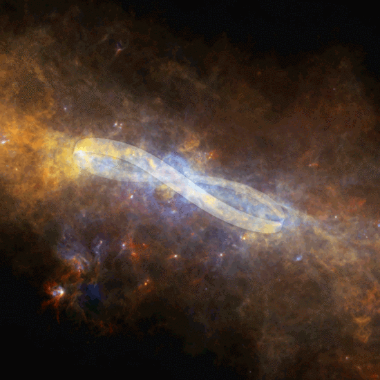 最新观测:银河系内核隐藏巨大“扭曲缎带”