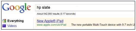 苹果在谷歌投放iPad广告 吸引戴尔惠普用户