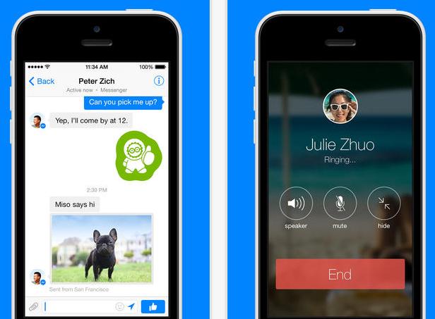 Facebook聊天应用推出免费语音通话功能