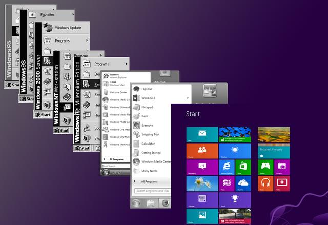 Windows“开始”菜单的发展历史
