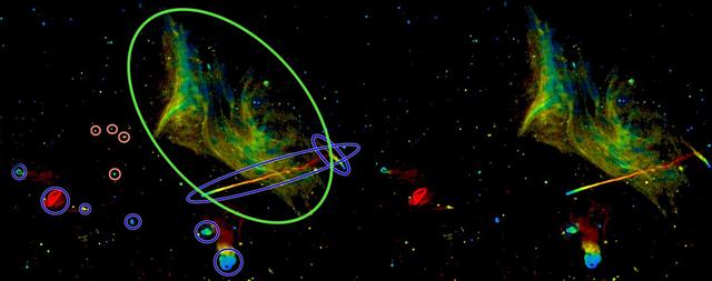 天文学家观测到“星系大混战后”后的遗迹