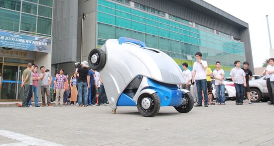 模拟犰狳 韩国设计可折叠式电动汽车