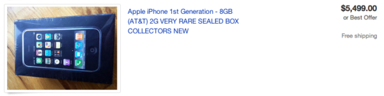 第一代iPhone变身藏品 售价数千美元