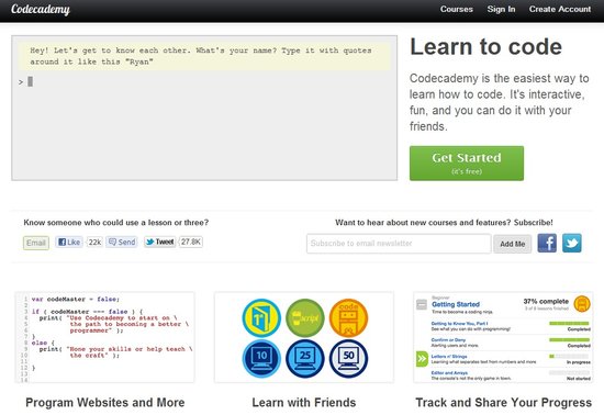 Codecademy推出基于Web的代码编辑器:实验